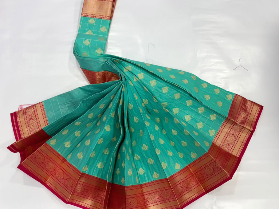 Kanchivaram Metal Blue