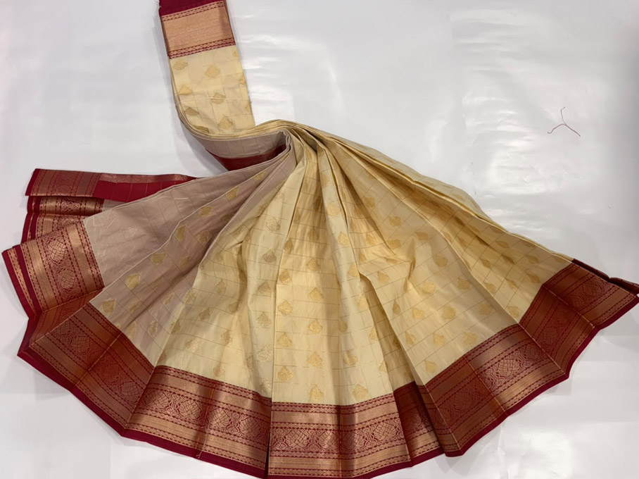 Kanchivaram Gold White